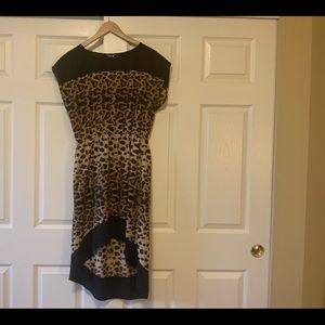 Animal print high/low dress